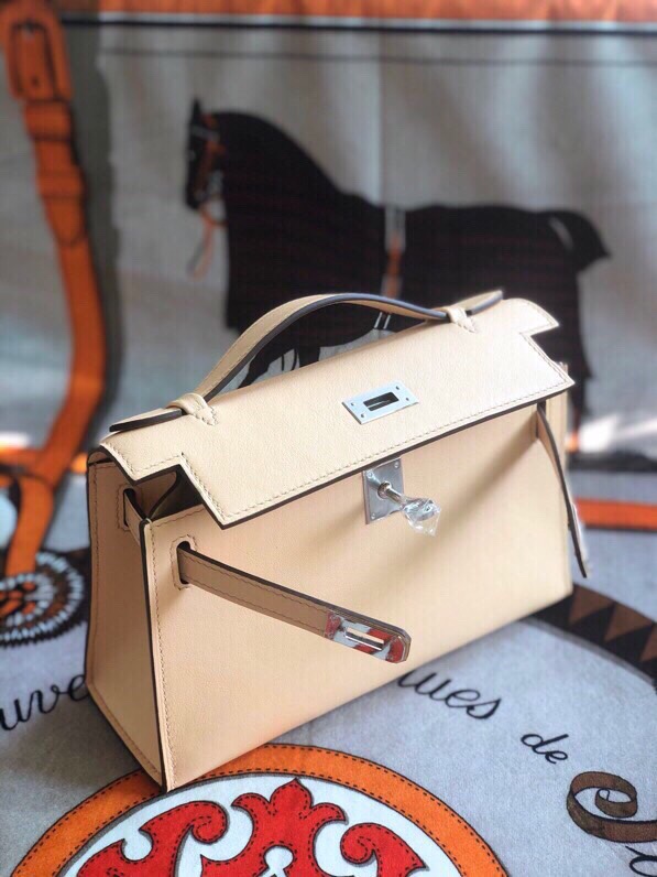 에르메스 미니 켈리백22 트렌치 은장 스위프트